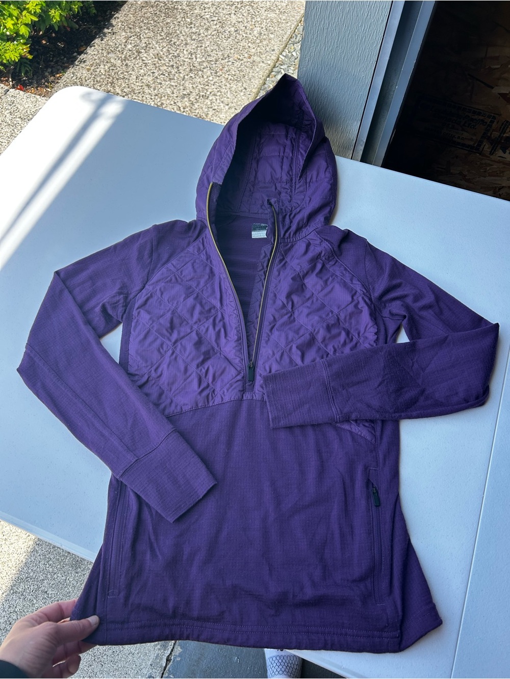 Icebreaker Women's Deep Purple Hooded Pullover